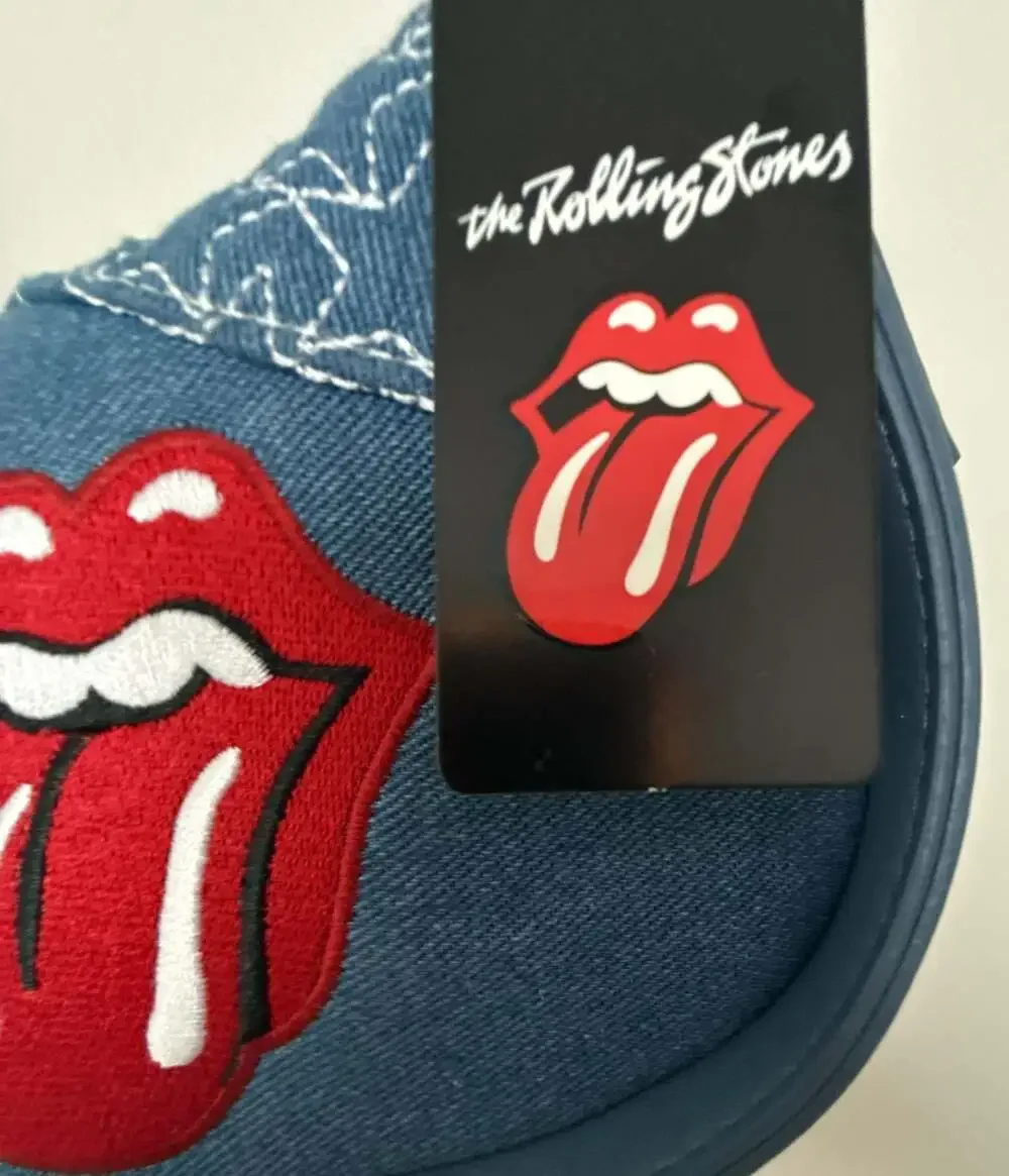 The Rolling Stones Embroidered Denim Mini Hobo Bag